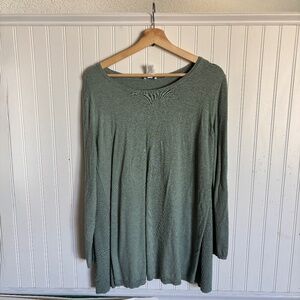 J JIll Women’s Sage Green Round Neck Long sleeve sweater Size XL